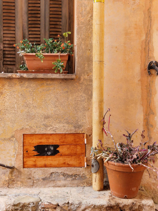 Menton šarene fasade i pogled na more na Azurnoj obali